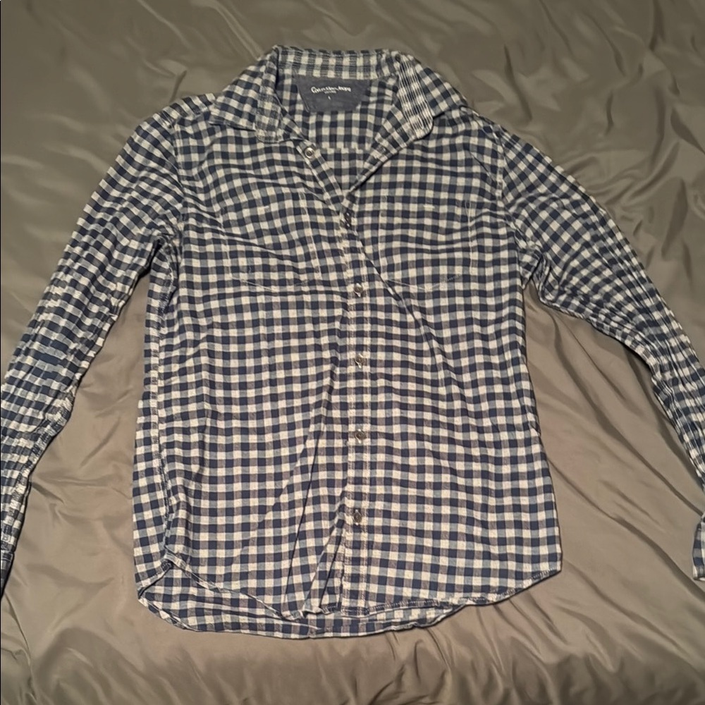 Blue and White Checkered Shirt